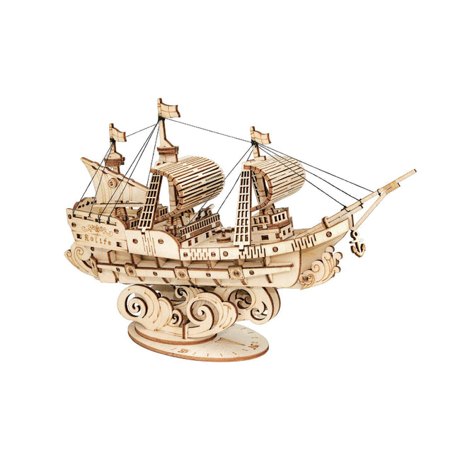 3D Modern Wooden Puzzle | Sailing Ship - Hands Craft US, Inc.